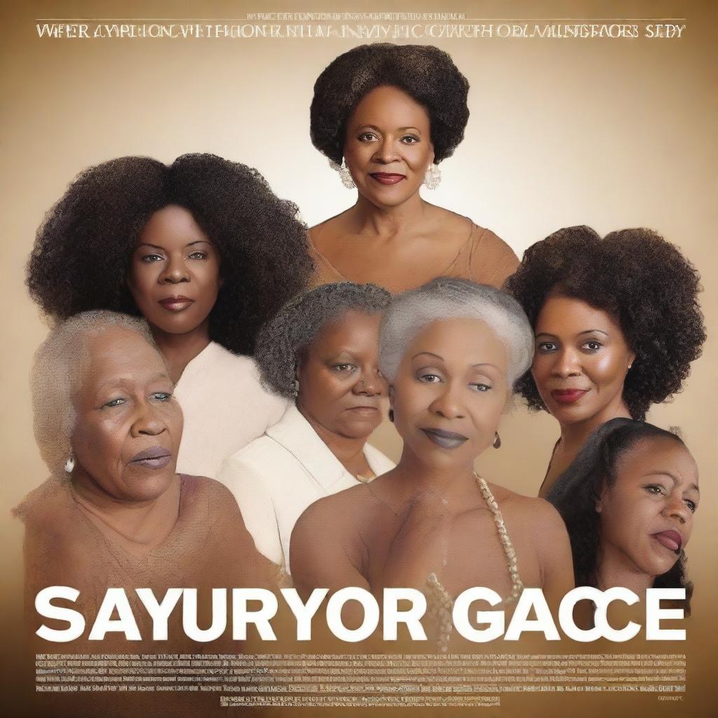 A high-quality digital art film poster for the short documentary 'SAY YOUR GRACE'