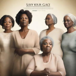 A high-quality digital art film poster for the short documentary 'SAY YOUR GRACE'