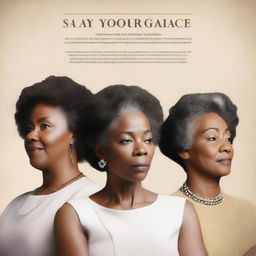 A high-quality digital art film poster for the short documentary 'SAY YOUR GRACE'