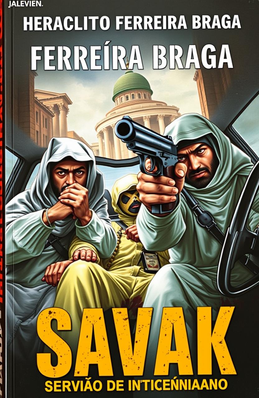 A thrilling book cover featuring Mossad agents in a covert operation