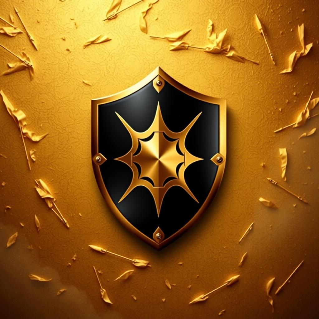 A stunning background designed to evoke a sense of war, featuring a rich golden texture that suggests opulence and conflict