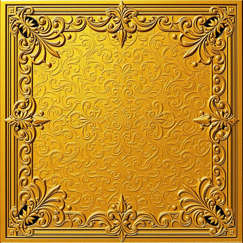 A stunning book cover design featuring an opulent embossed golden background that symbolizes luxury and sophistication
