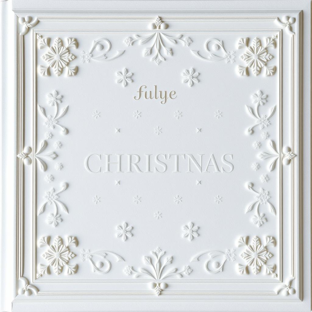 A beautiful book cover design featuring an elegant embossed white snow background that evokes a sense of purity and serenity