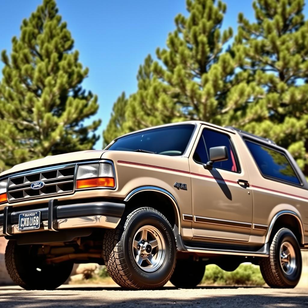 A vintage Ford Explorer XLT 1999 model parked in an outdoor setting, showcasing its iconic rugged styling and classic design