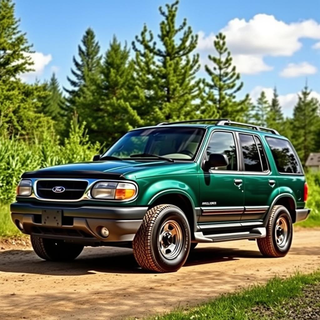 A 1999 Ford Explorer XLT, showcasing its rugged and versatile design