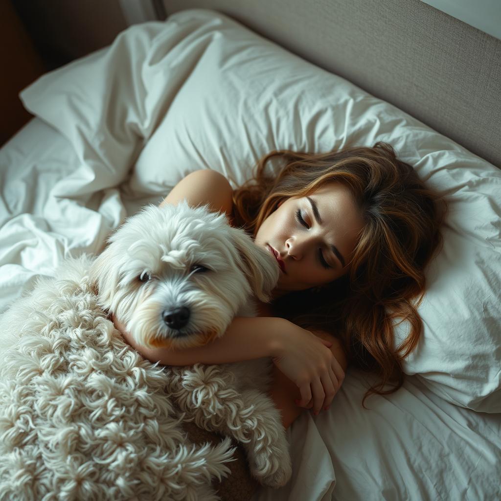 Emotional Connection: A Solitary Woman and Her Fluffy Companion