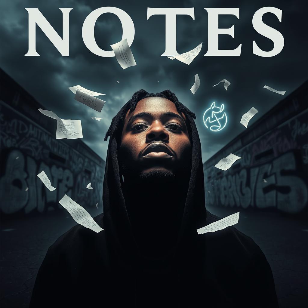 Symbolic Album Cover for 'Notes': A Surreal Rap Project