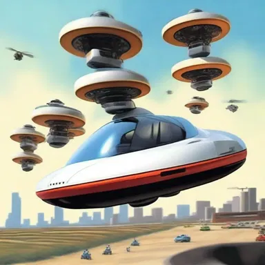 In the dystopian future, hovercars utilized advanced anti-torque rotors for stable airborne transportation.