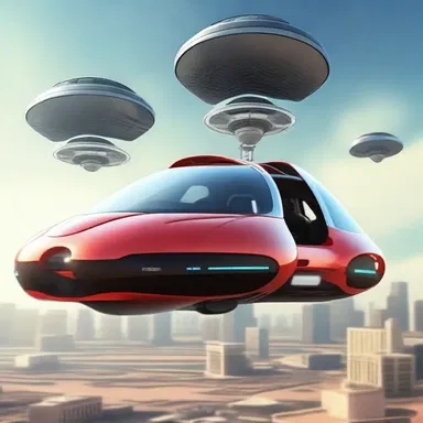 In the dystopian future, hovercars utilized advanced anti-torque rotors for stable airborne transportation.