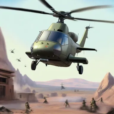 The protagonist, a daring helicopter pilot, skillfully controlled the anti-torque rotor to escape from the enemy stronghold.