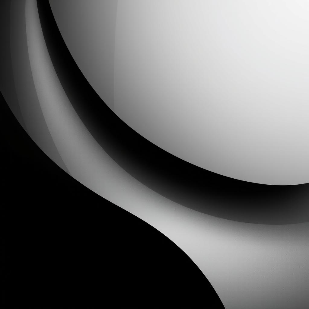 A stunning abstract composition featuring a gradient that transitions from deep black to a soft grey