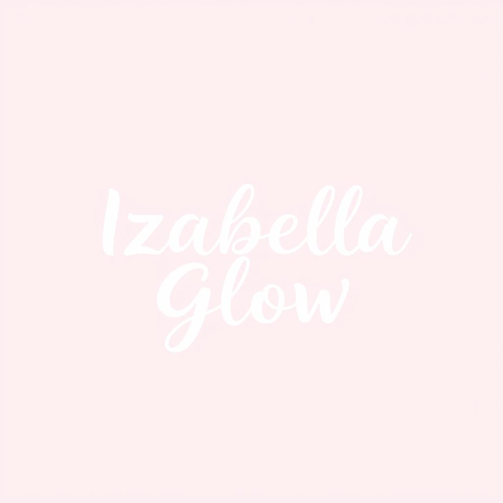 A vibrant and appealing logo design for a skincare brand called 'Izabella Glow'