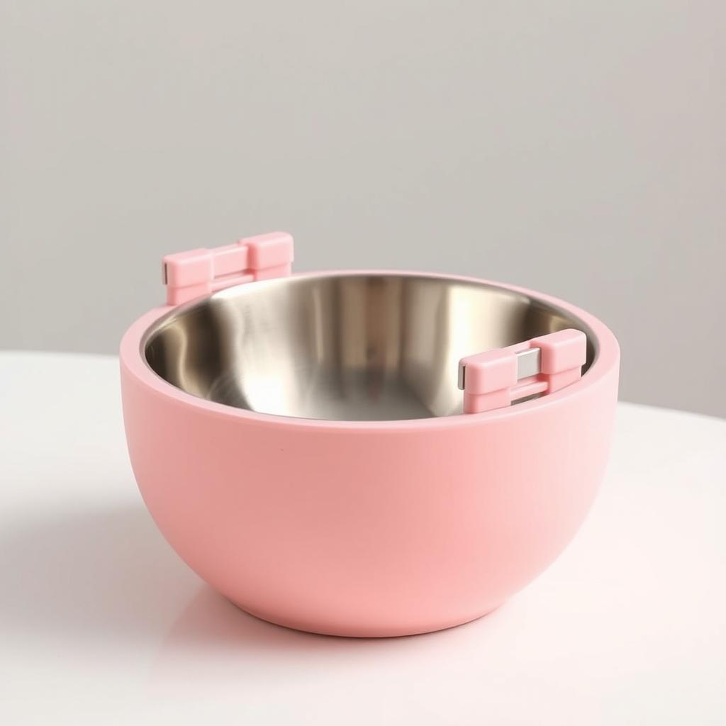 Realistic product photograph of a double-walled thermal bowl ('2inbowl' concept)