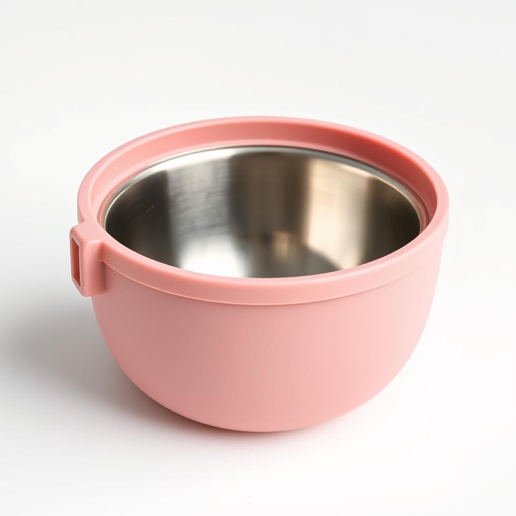 Realistic product photograph of a double-walled thermal bowl ('2inbowl' concept)