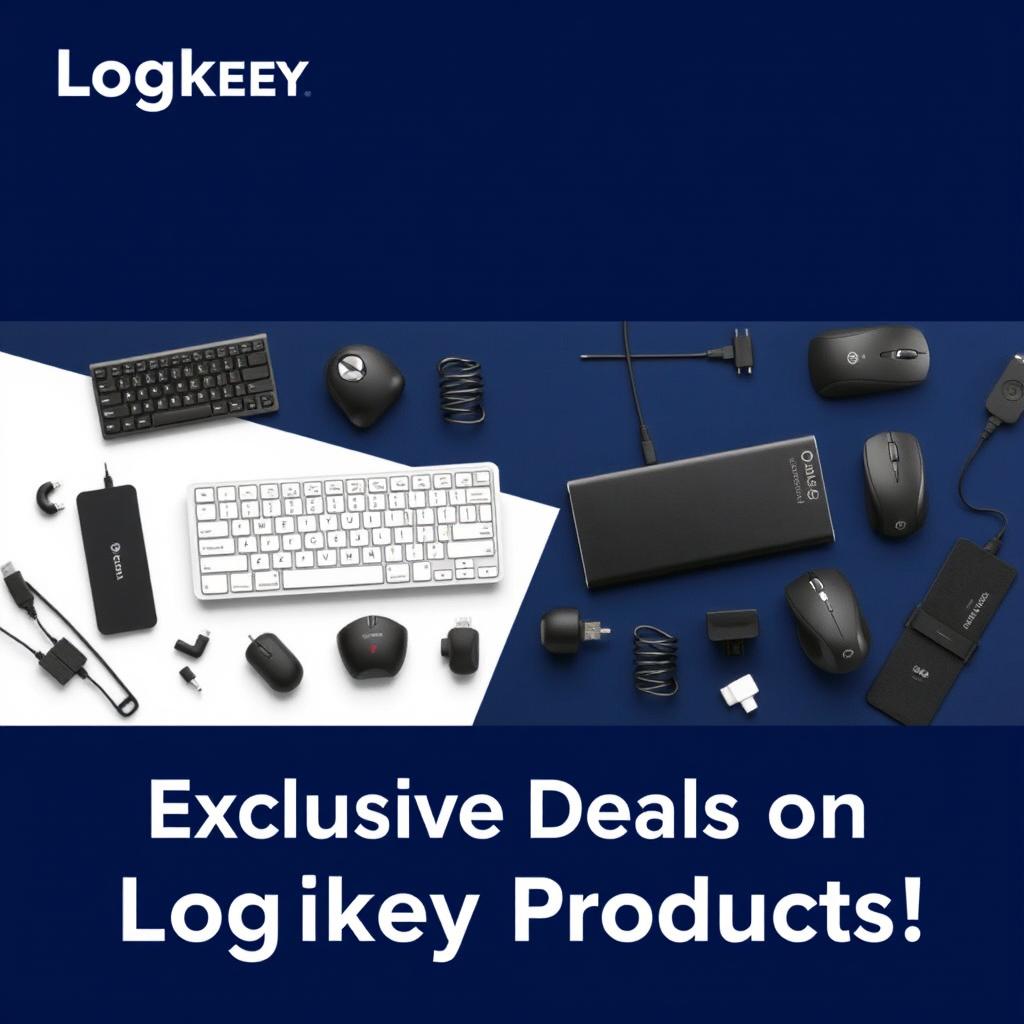 A sleek and professional slider image design for a website promoting Logikey products