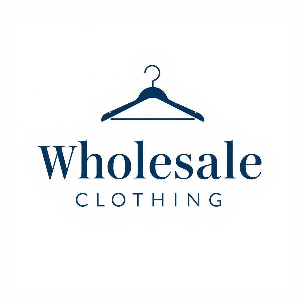 A sleek and modern logo design for a wholesale clothing business