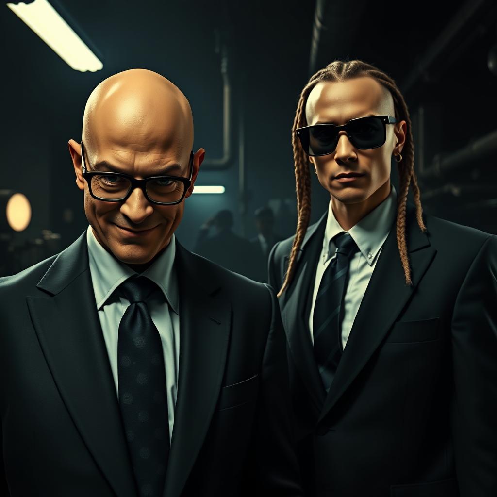 An intense scene inside a clandestine factory, where dim lighting creates a mood of secrecy