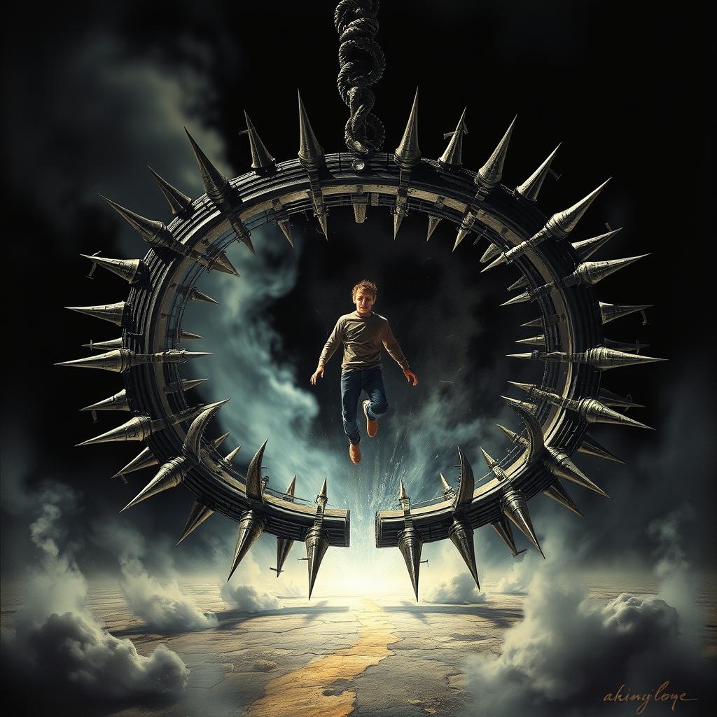 A striking cover art featuring a large, intricate trap designed with musical notes as spikes and daggers