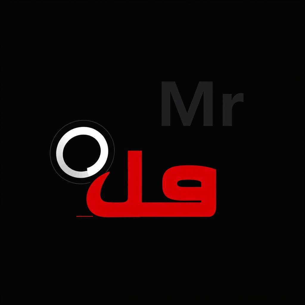 A minimalist logo for a philosophical-satirical TV show called "Mr ليش" in Syrian Arabic dialect