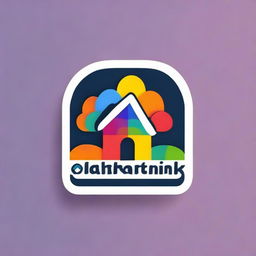 Design a clean and modern logo for an app named 'NeighborLink'. It should indicate community relations and connectivity, using vibrant and inviting colors.