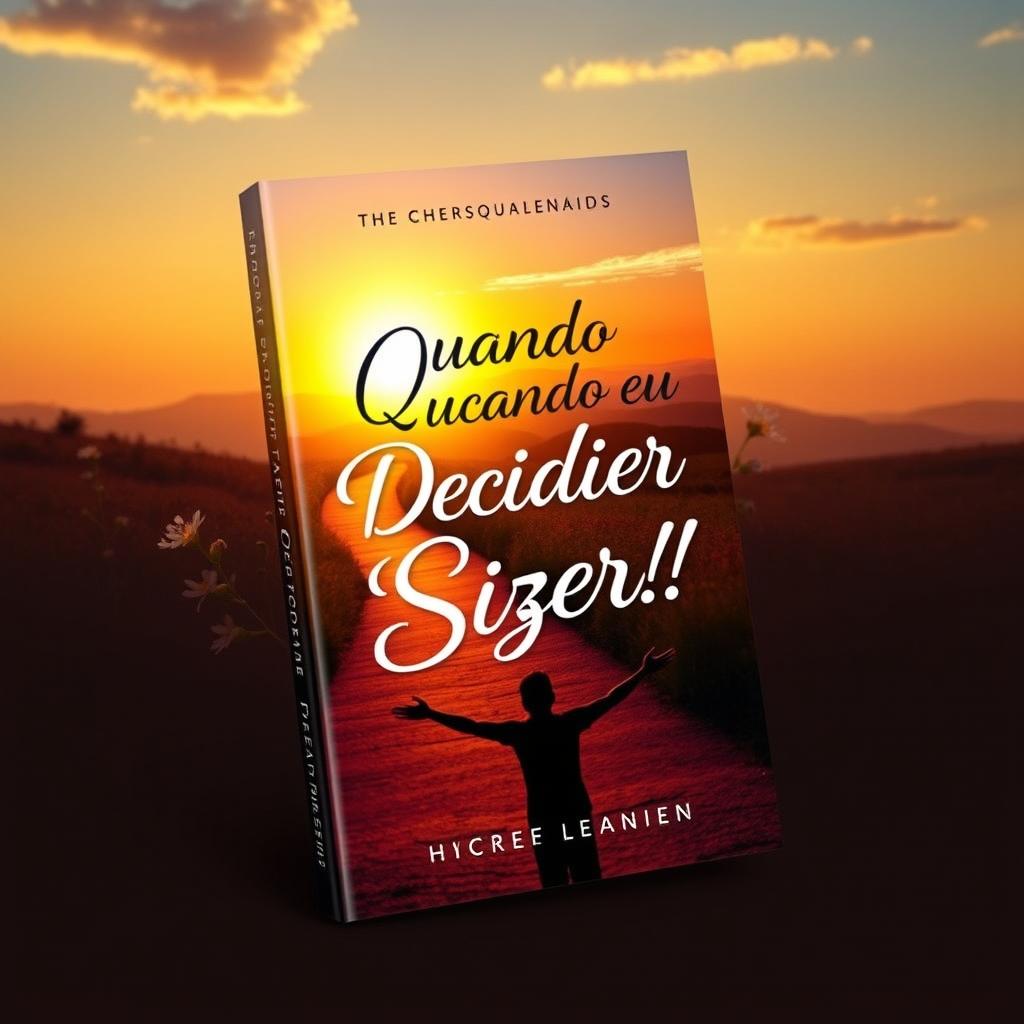 A striking and inspiring book cover design for a Christian-themed book titled 'Quando Eu Decidir Dizer: Sim!!'