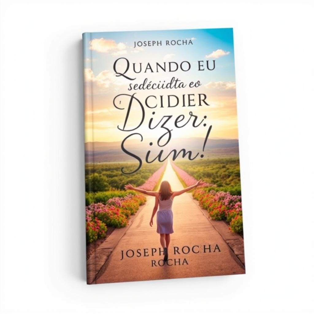 Uma capa de livro impressionante e inspiradora para um tema evangélico com o título 'Quando Eu Decidir Dizer: Sim!!', de Joseph Rocha