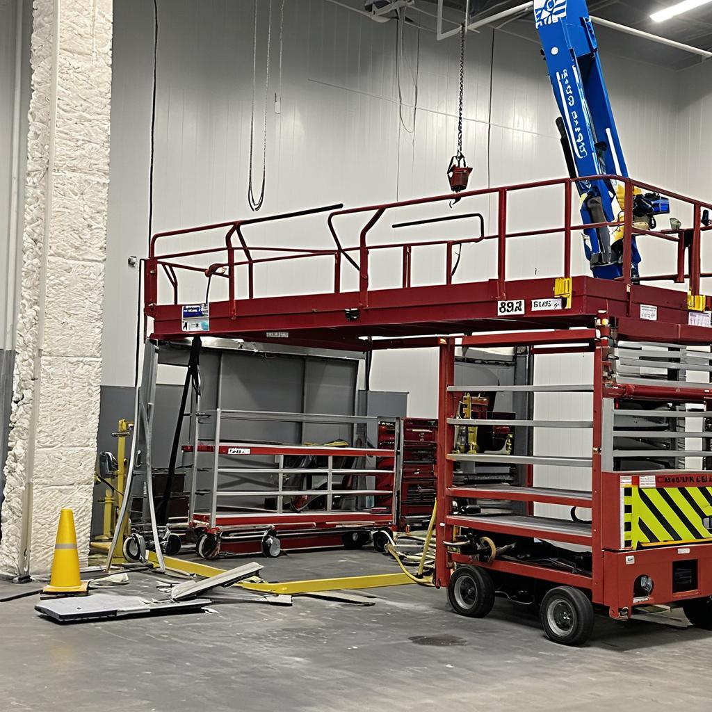 All scissor lifts are on fire