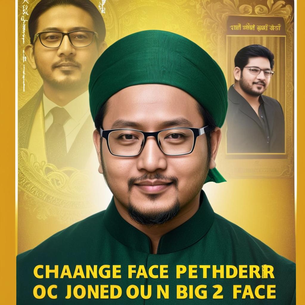 Change face on big poster  to my face on second poster