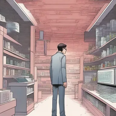 In the science fiction story, the protagonist discovers a powerful anticholinergic drug that can control minds.