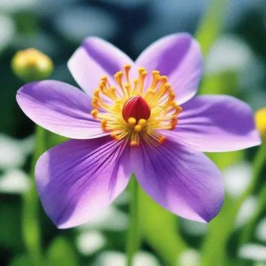 The fantasy novel describes a magical flower with anticholinergic properties, capable of granting immortality to those who consume it.