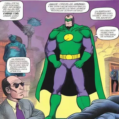 The comic strip portrayed the antagonist as a supervillain who had the power to emit an anticholinergic substance, effectively paralyzing his enemies and preventing them from taking action.