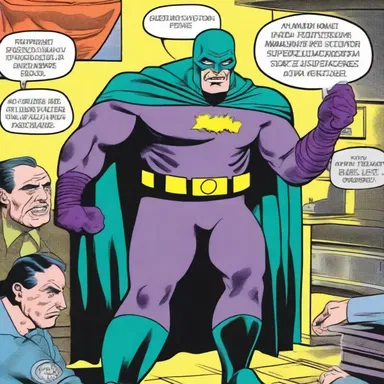 The comic strip portrayed the antagonist as a supervillain who had the power to emit an anticholinergic substance, effectively paralyzing his enemies and preventing them from taking action.