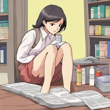 In the novel, the protagonist found herself in a dire situation with severe diarrhea but luckily had an antidiarrheal medicine in her bag.