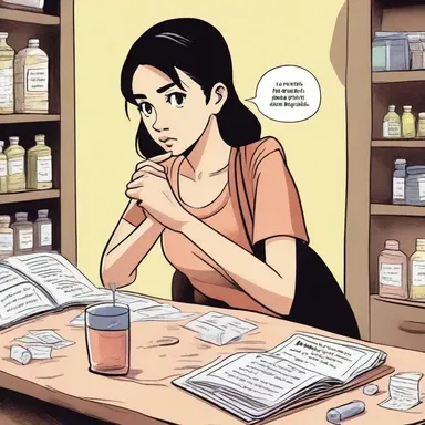 In the novel, the protagonist found herself in a dire situation with severe diarrhea but luckily had an antidiarrheal medicine in her bag.