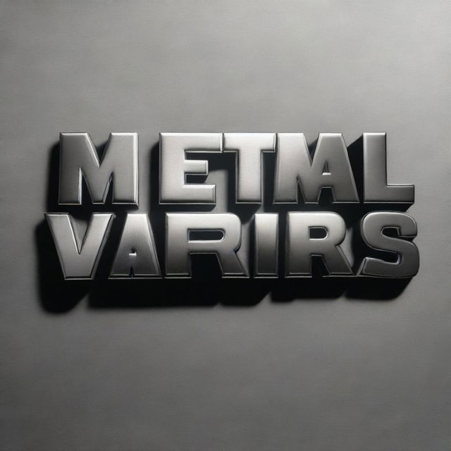 A close-up image of the words 'Metal Warriors' in a bold, metallic font made of polished steel, with light reflecting off its surface.