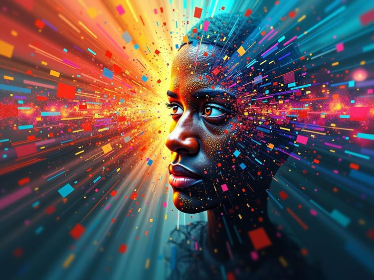A captivating artwork that visually represents the concept of 'signal over noise'