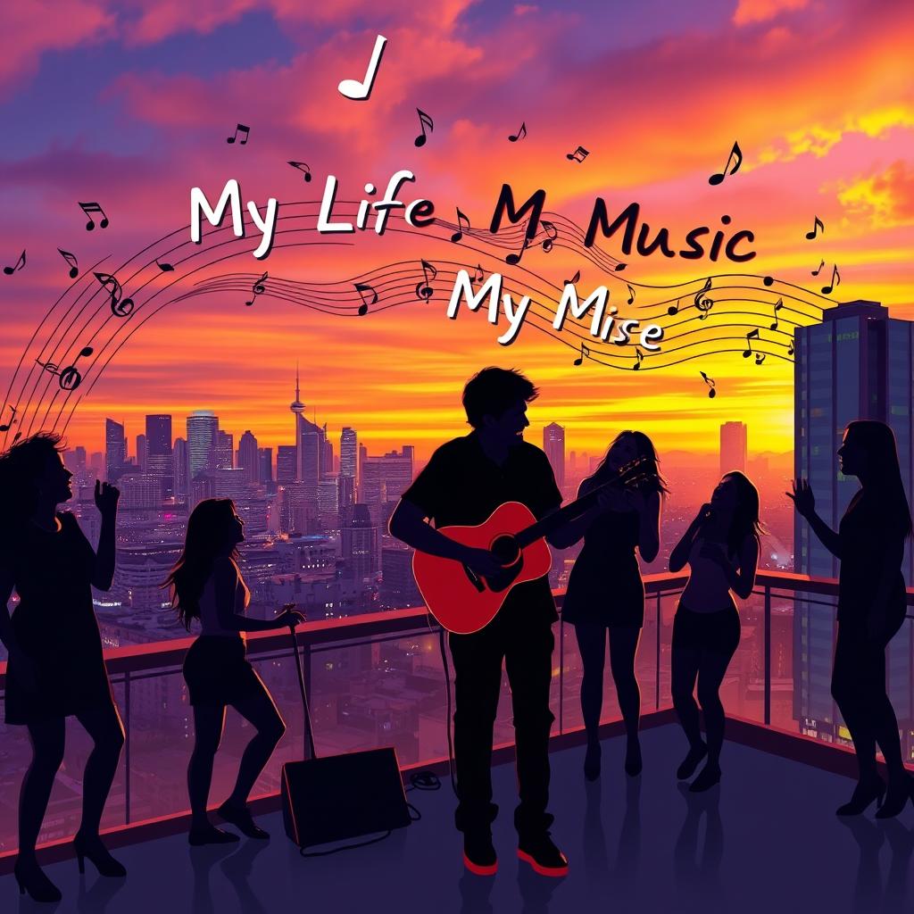 An artistic representation of the phrase 'My Life, My Music