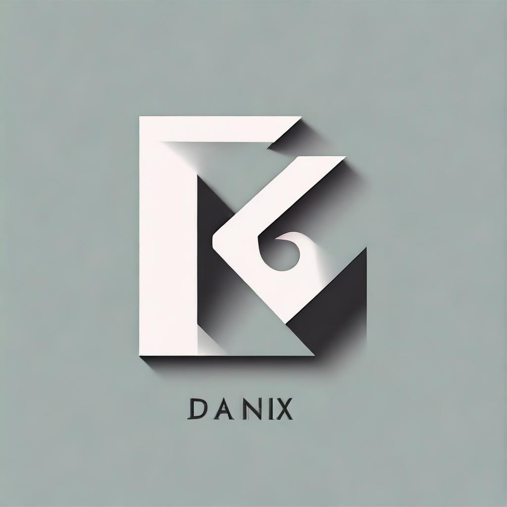 An innovative logo design emphasizing the word 'DANIX', with the 'I' illustrated as 'ı'. The design should express a mix of uniqueness and contemporary aesthetic.