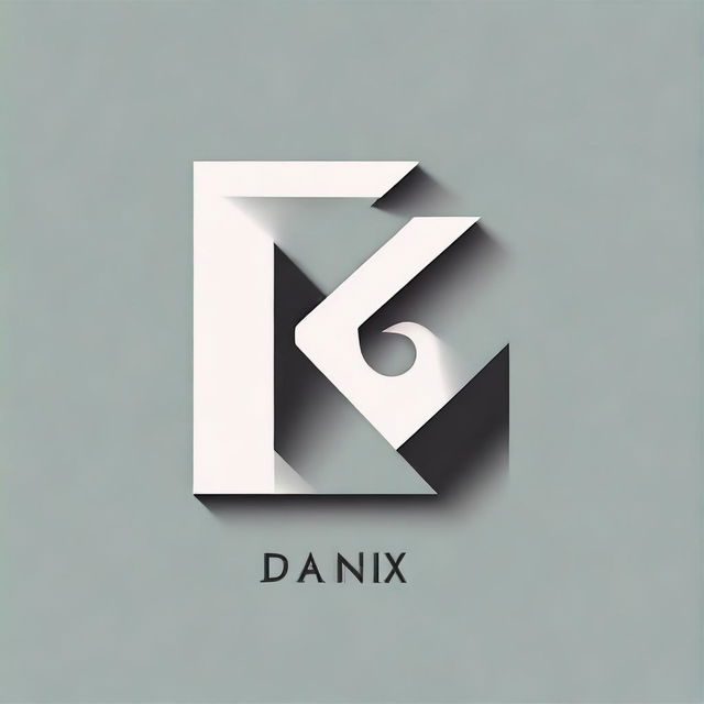 An innovative logo design emphasizing the word 'DANIX', with the 'I' illustrated as 'ı'. The design should express a mix of uniqueness and contemporary aesthetic.