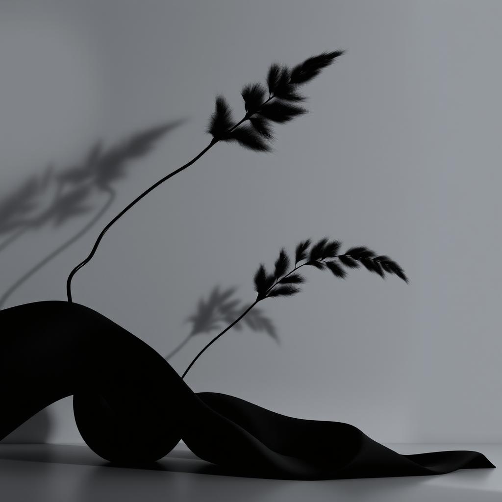 A dramatic and artistic interpretation of the color black, showcasing its depth and richness