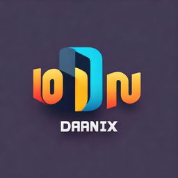 An engaging logo design with the word 'DANIX' where 'I' is styled as 'ı'. Incorporate elements of gaming culture to signify that it's a game logo.