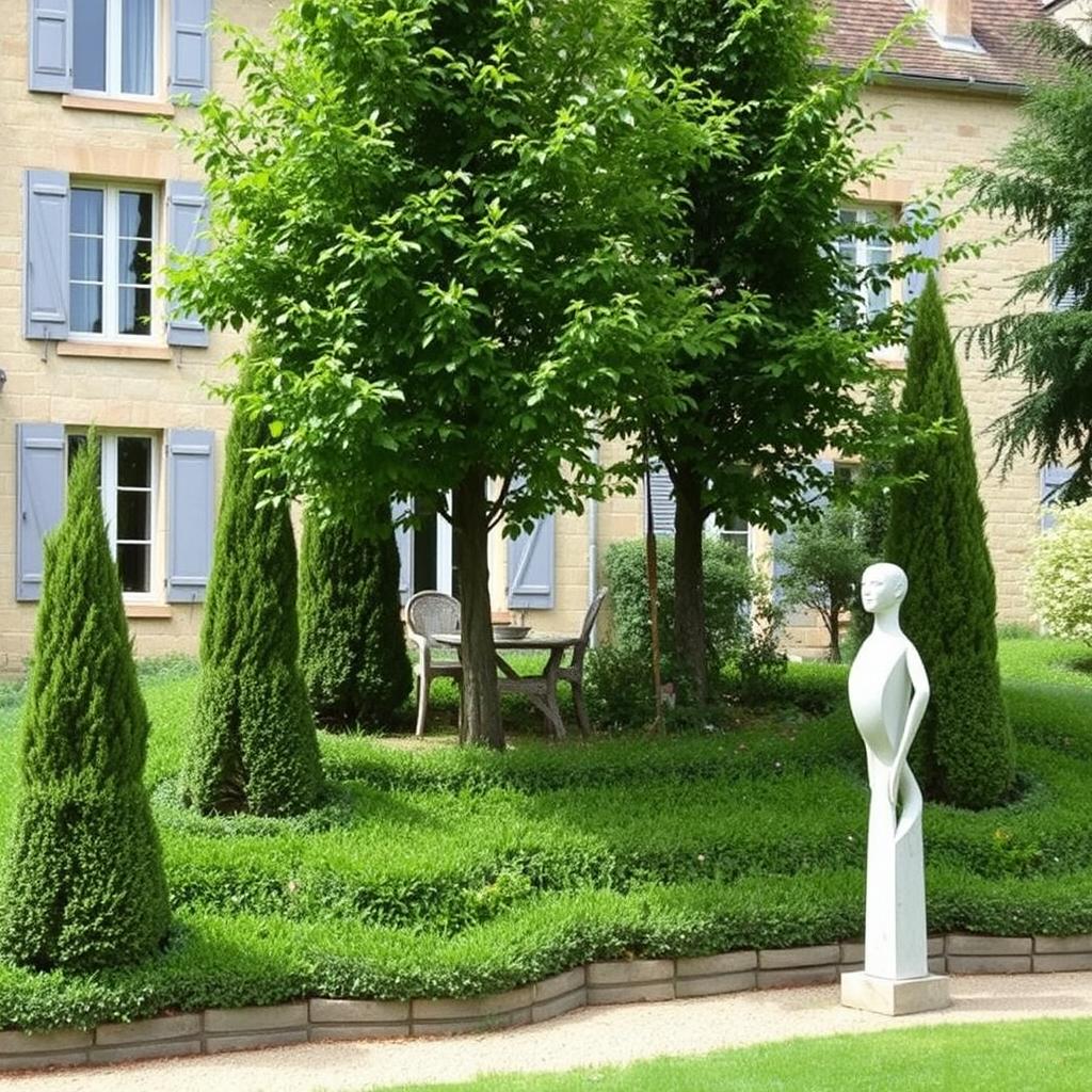 A classic house in France, showcasing traditional architecture with a beautiful stone facade and charming windows that reflect the elegance of the region