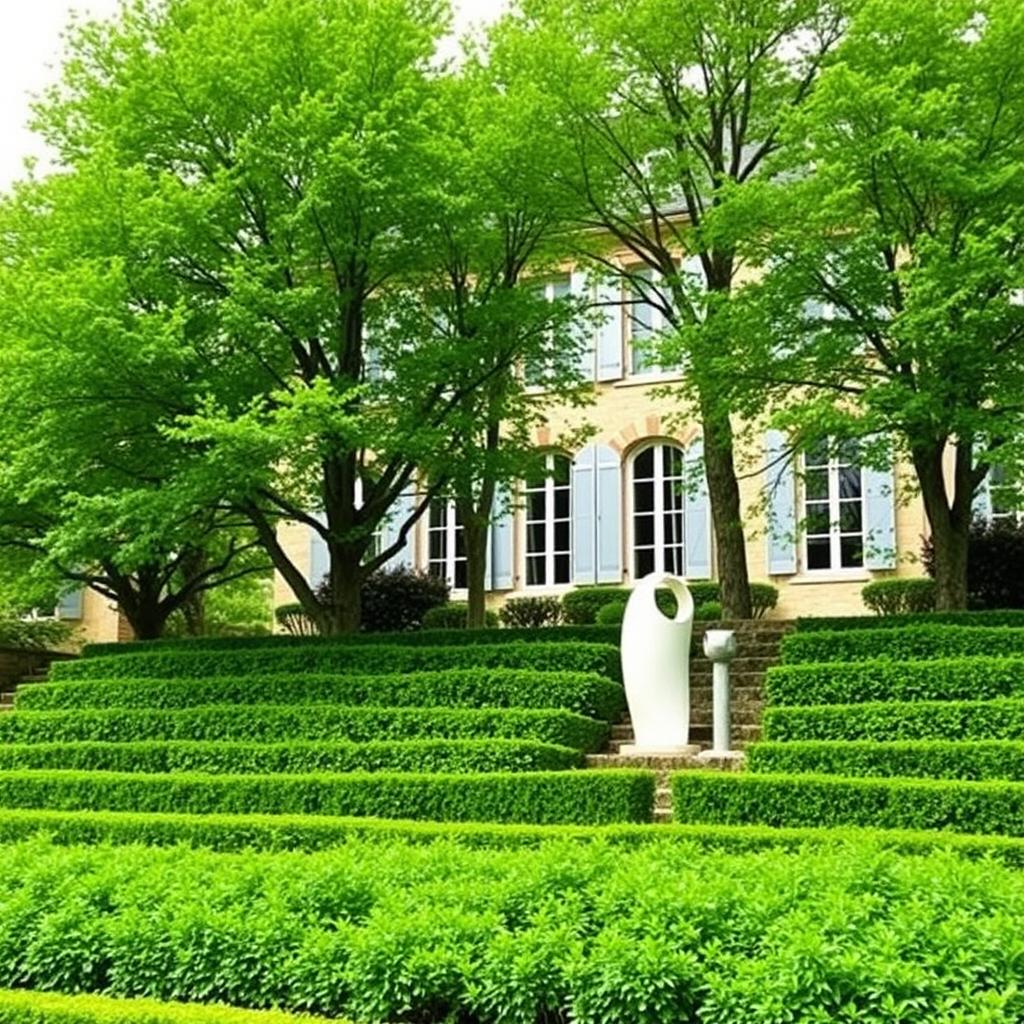 A classic house in France, showcasing traditional architectural elements with a beautiful stone exterior and charming windows