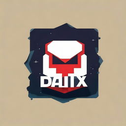 A dynamic, gaming-inspired logo design for Danıx. Include elements associated with the Roblox universe to symbolize its connection to this popular game platform.