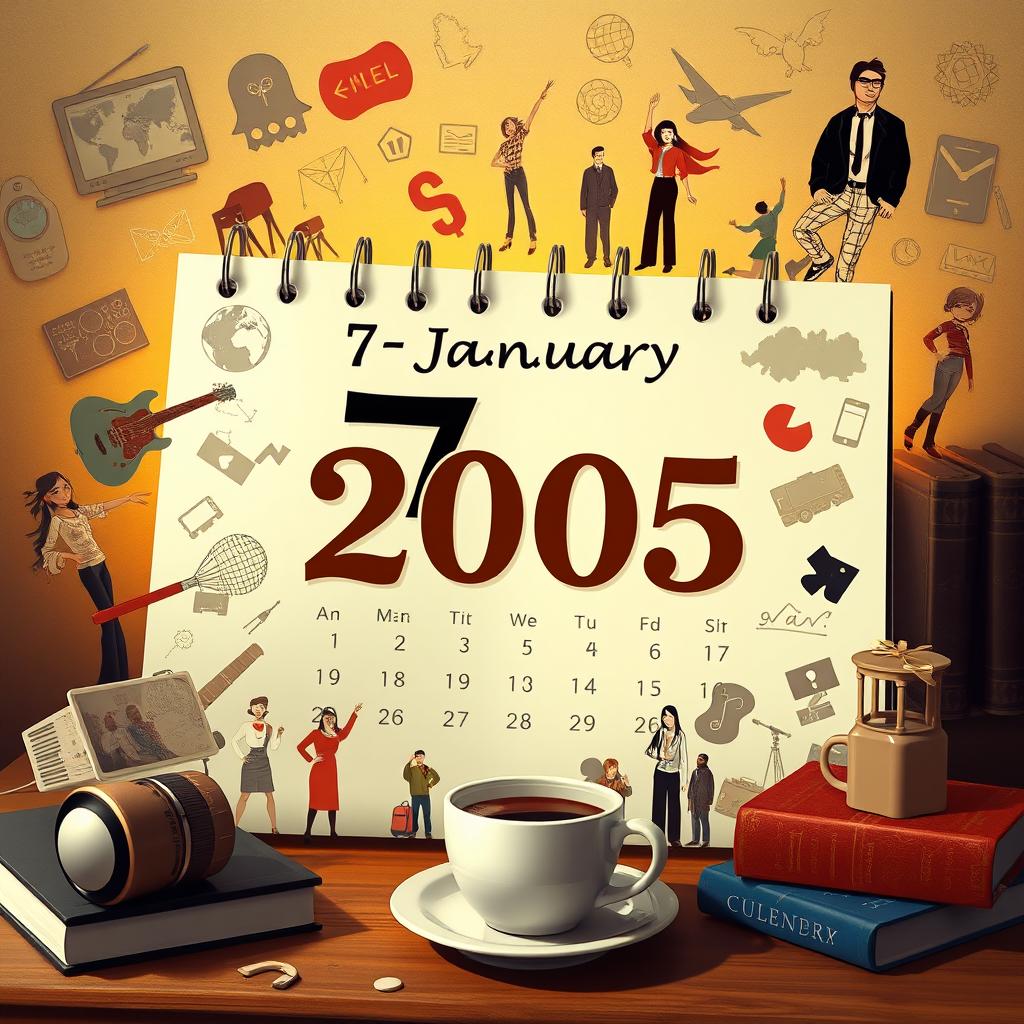 Nostalgic Artistic Representation of January 7, 2005 - A Warm Look Back