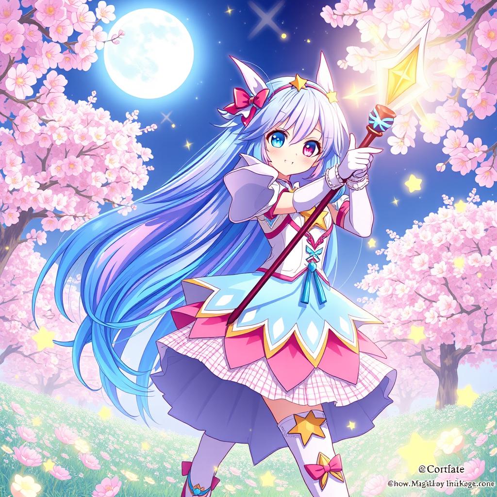 Enchanting Fantasy Scene: Magia Baiser in Magical Girl Form