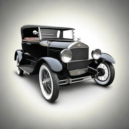 A high-quality digital art image of a classic Model T car