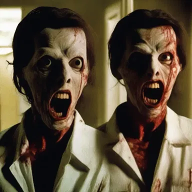 The horror movie had a plot twist where the main character's doppelganger turned out to be their antiparallel, leading to a terrifying climax.