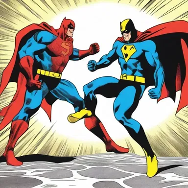 In comics, the superhero and their arch-nemesis were depicted as antiparallel characters, constantly battling each other in opposite directions.