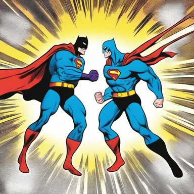In comics, the superhero and their arch-nemesis were depicted as antiparallel characters, constantly battling each other in opposite directions.